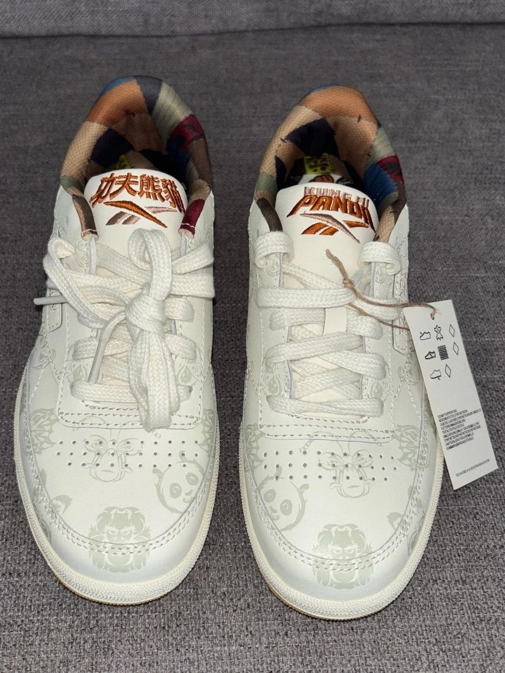 🐼NWT Reebok Club C 85 Sneakers in Cream~ Kung Fu Panda collaboration